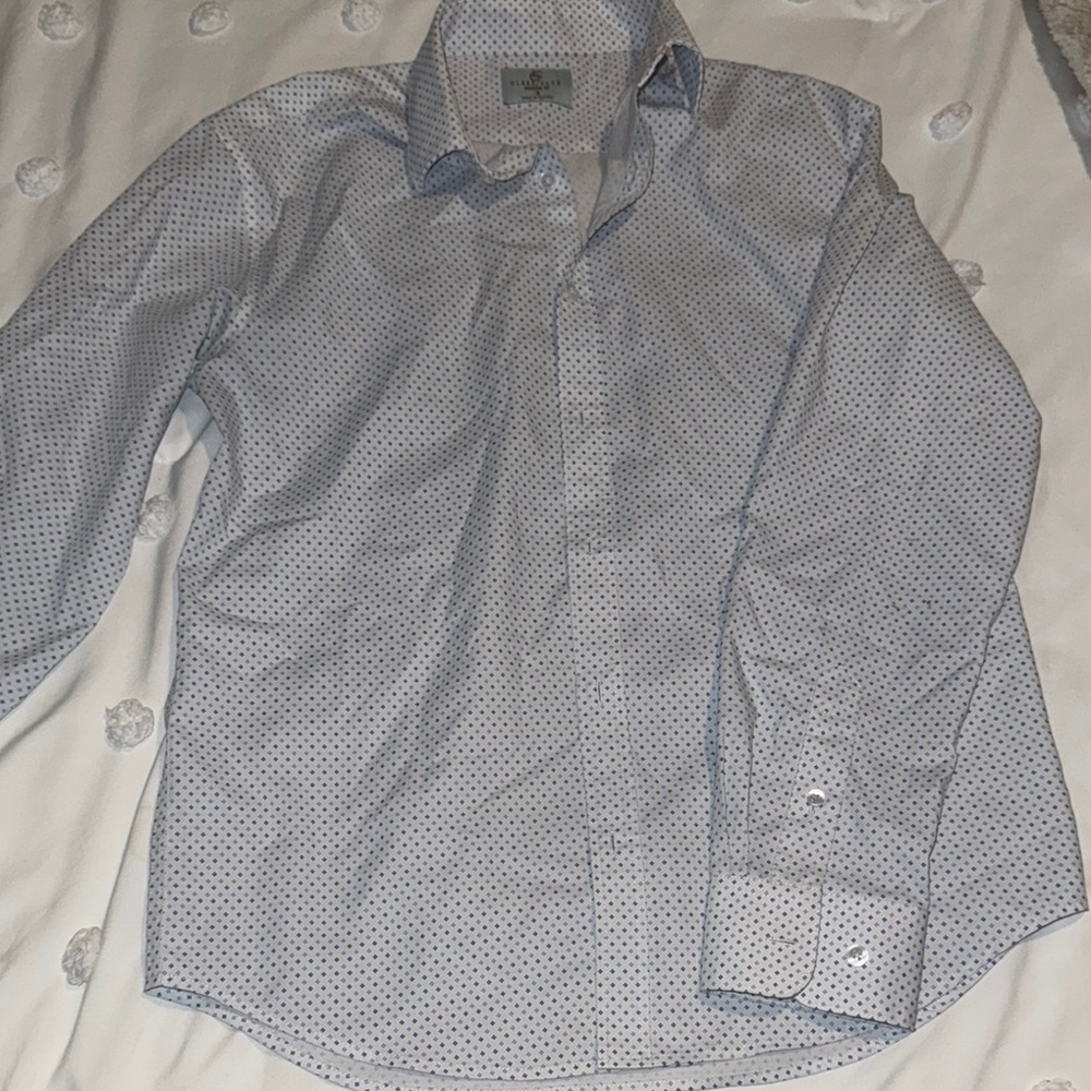 Class Club Blue Dress Shirt with Classic Collar
